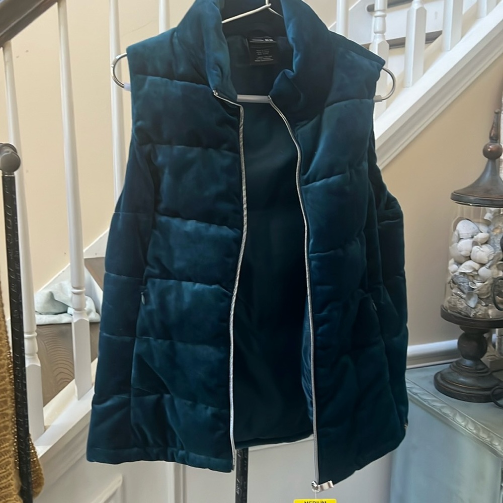 Velvet puffer vest